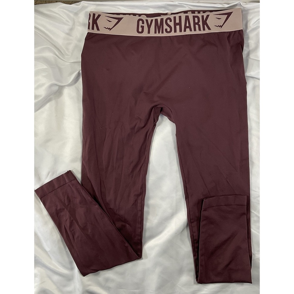 GYMSHARK Fit Seamless 7/8 Length Leggings Berry Red Women's Athletic Size M 254